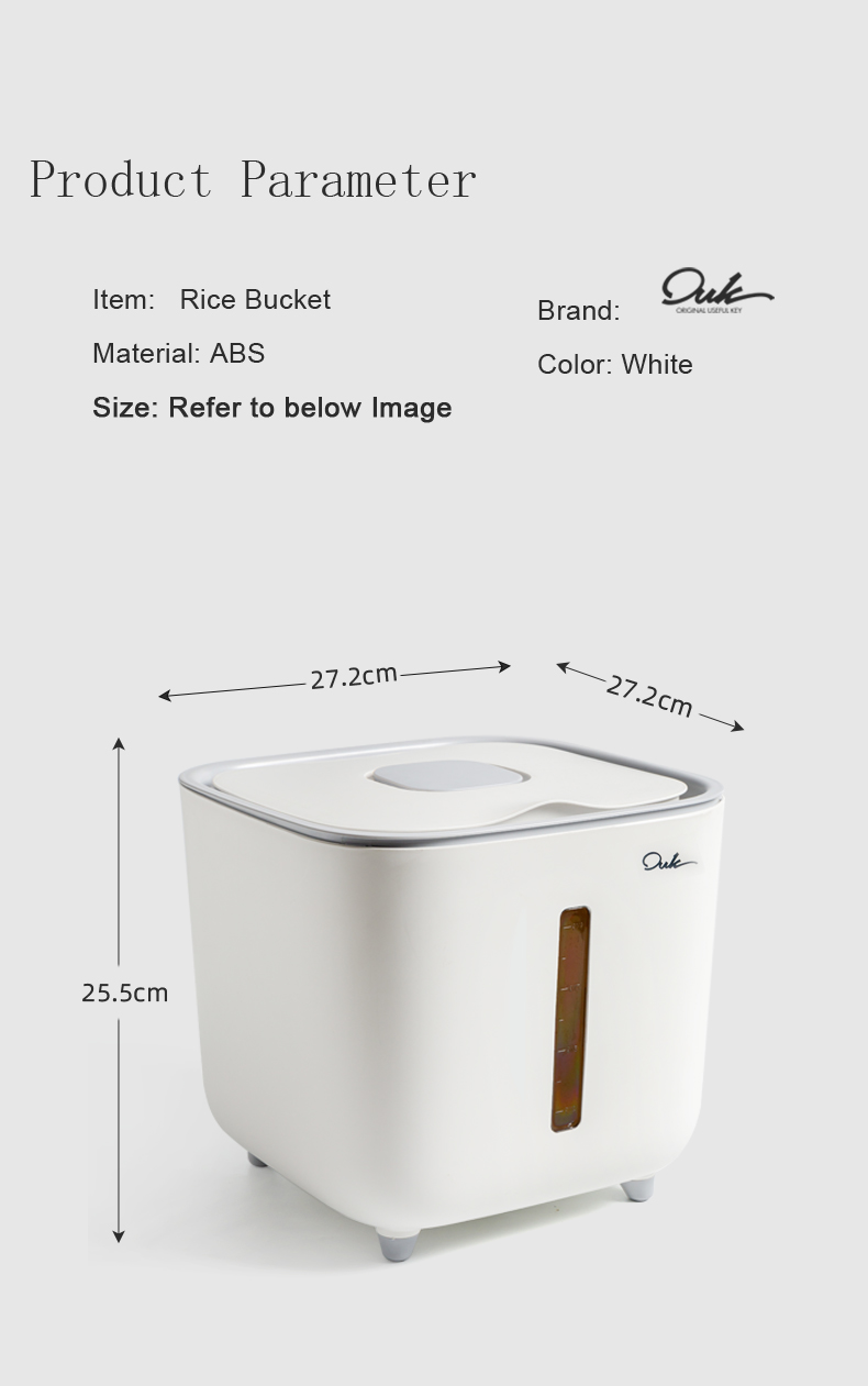 Food Grade Multi Function 10 KG Rice Bucket