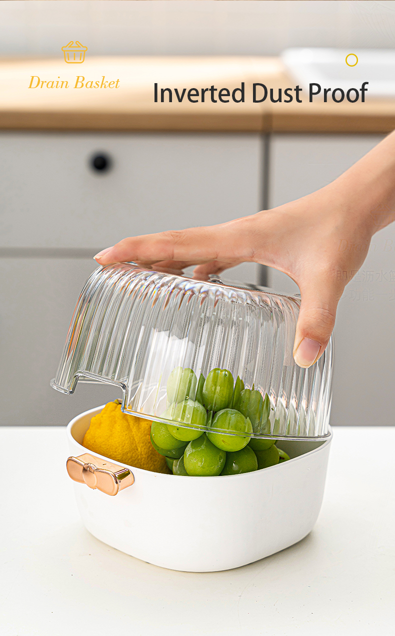 Food Grade Material Multi Functional Double Layer Drainage Basket